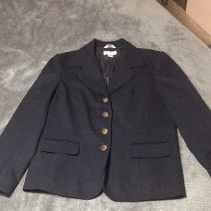 Talbots Women’s Navy Blue Blazer Sz 12 Petite. Dry clean only.